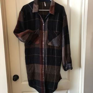 Plaid Knee Length Free People Flannel